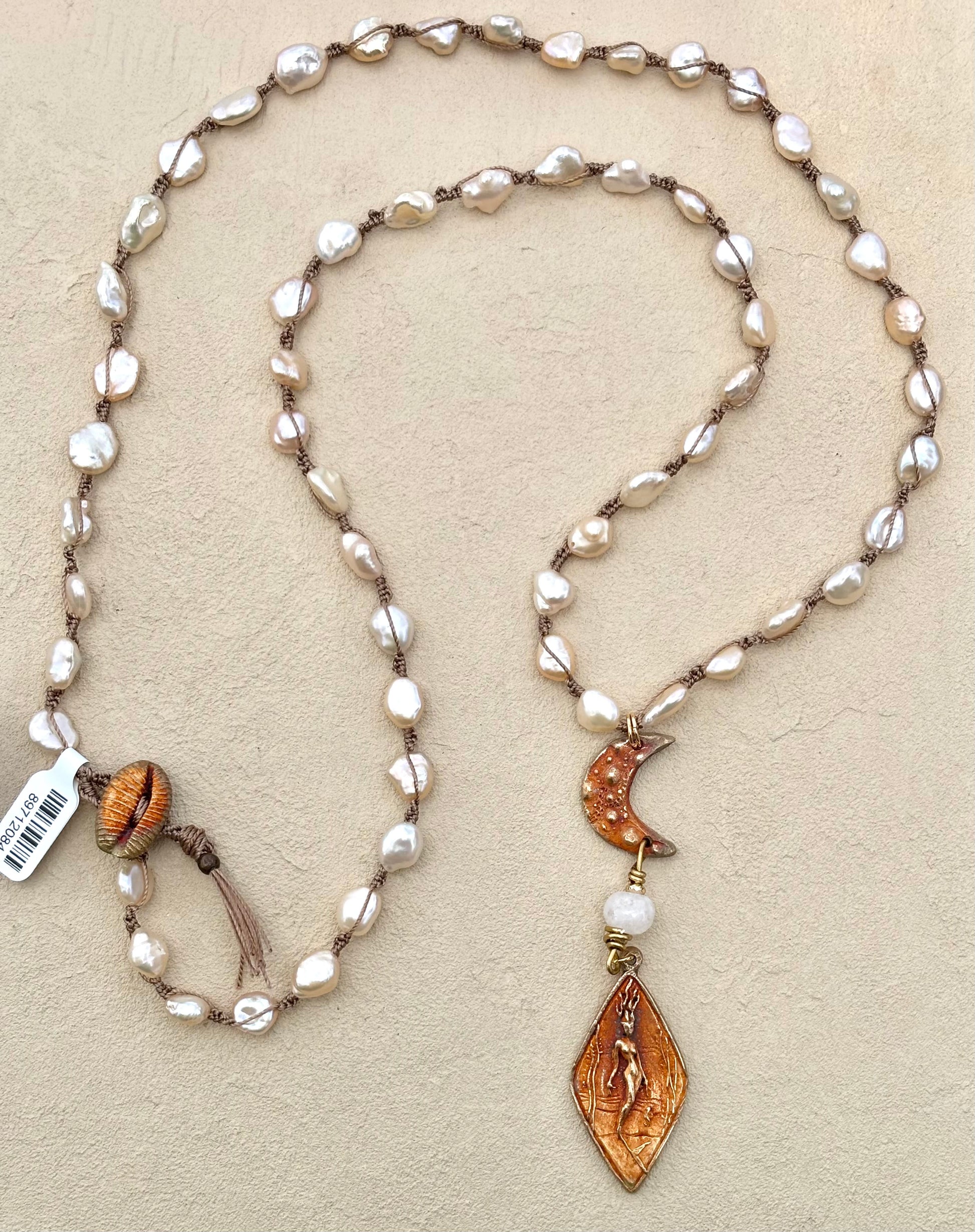 NEW! Bronze Casino Mermaid Necklace with Semi-Precious Stones- Long Heidi Duran Inventory