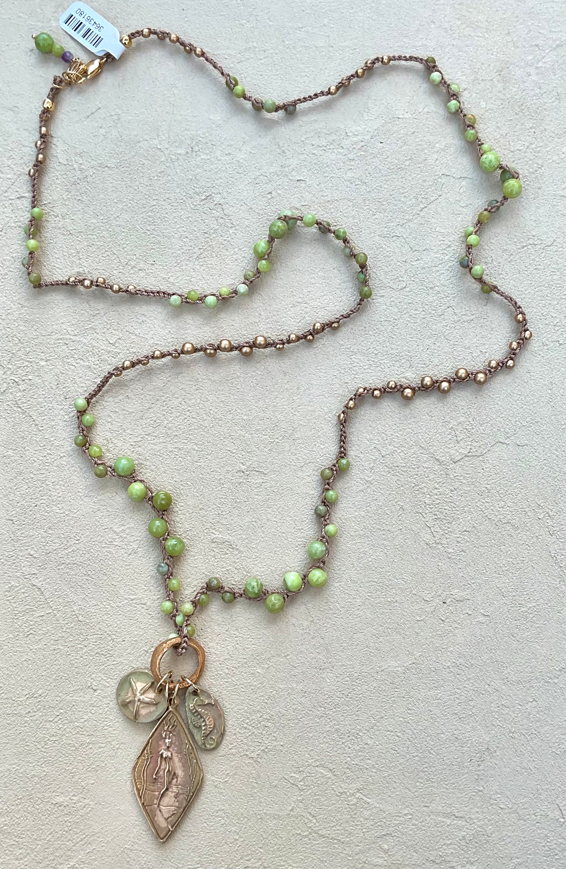 NEW! Casino Mermaid Necklace with Semi-Precious Stones Heidi Duran Inventory