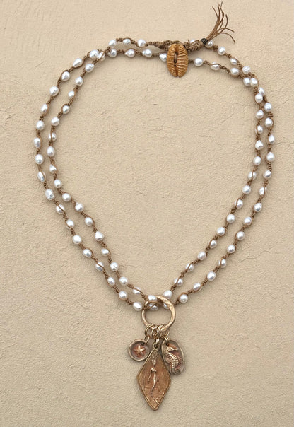 NEW! Casino Mermaid Necklace with Semi-Precious Stones Heidi Duran Inventory