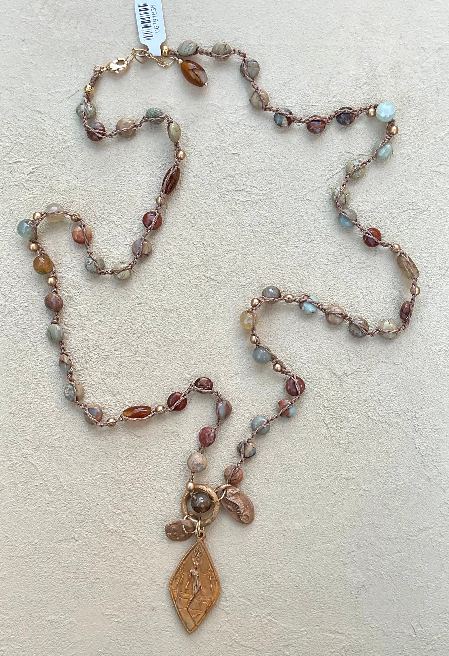 NEW! Casino Mermaid Necklace with Semi-Precious Stones Heidi Duran Inventory Jasper and Agate