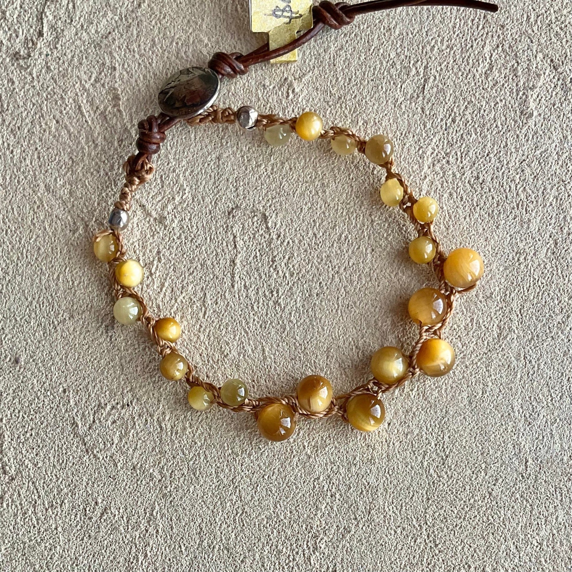 "Ocean Bubbles" Bracelets Heidi Duran Inventory Gold Tigers Eye