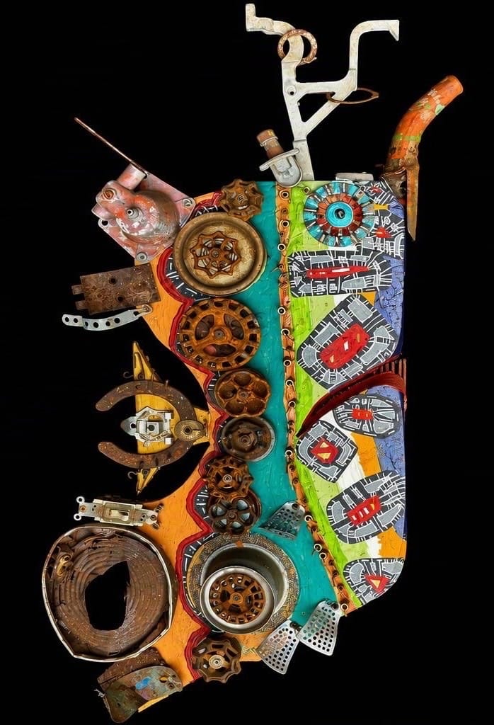 "Oil Spout" Angler Fish -  XL Upcycled/Eco-Folk Art Rodrigo Consignment