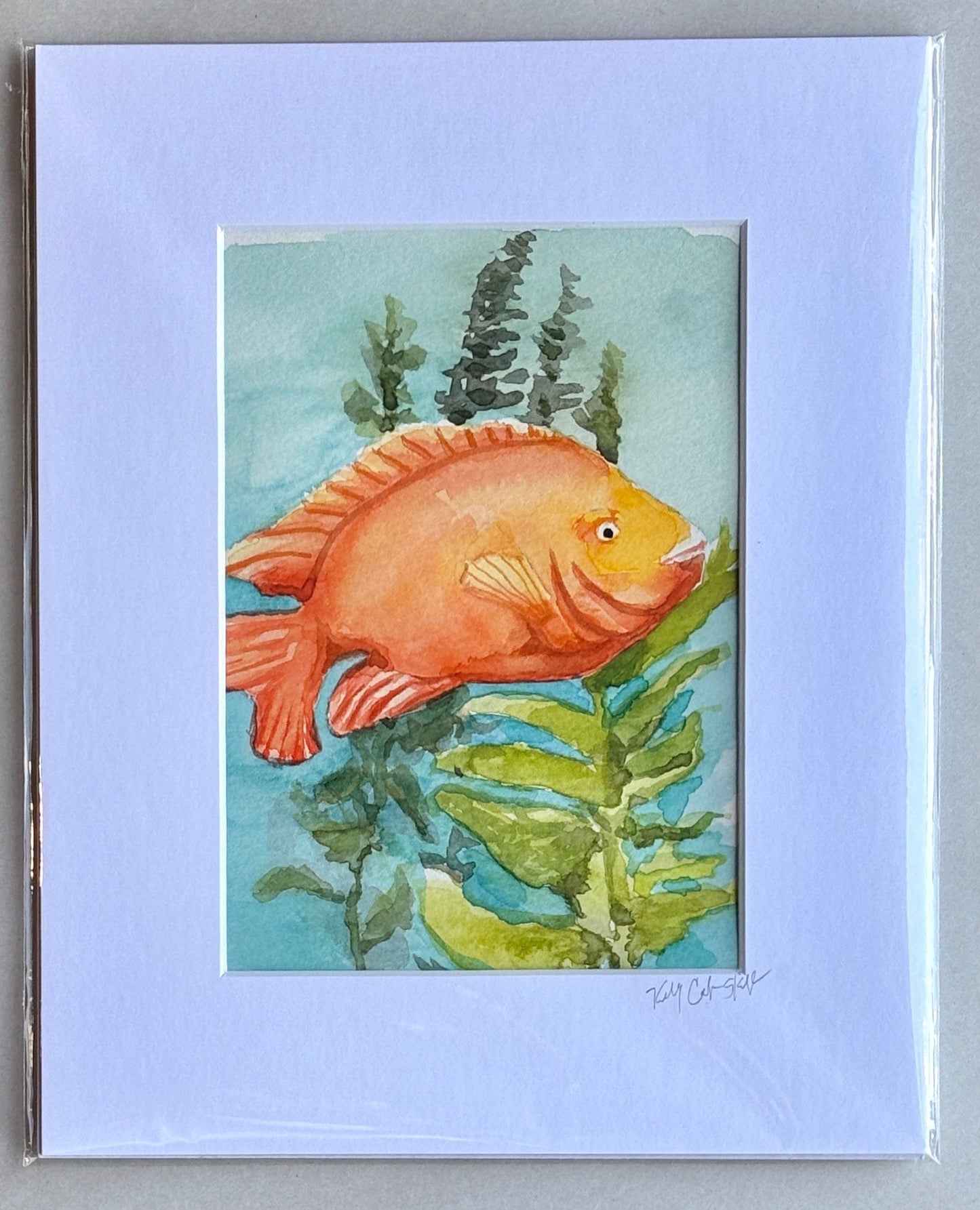 Original Watercolor Paintings by Kelly - "Garibaldis" K Callihan Consignment