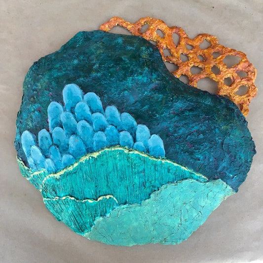 Paper Mache Coral Reef Wall Sculpture Monica Consignment