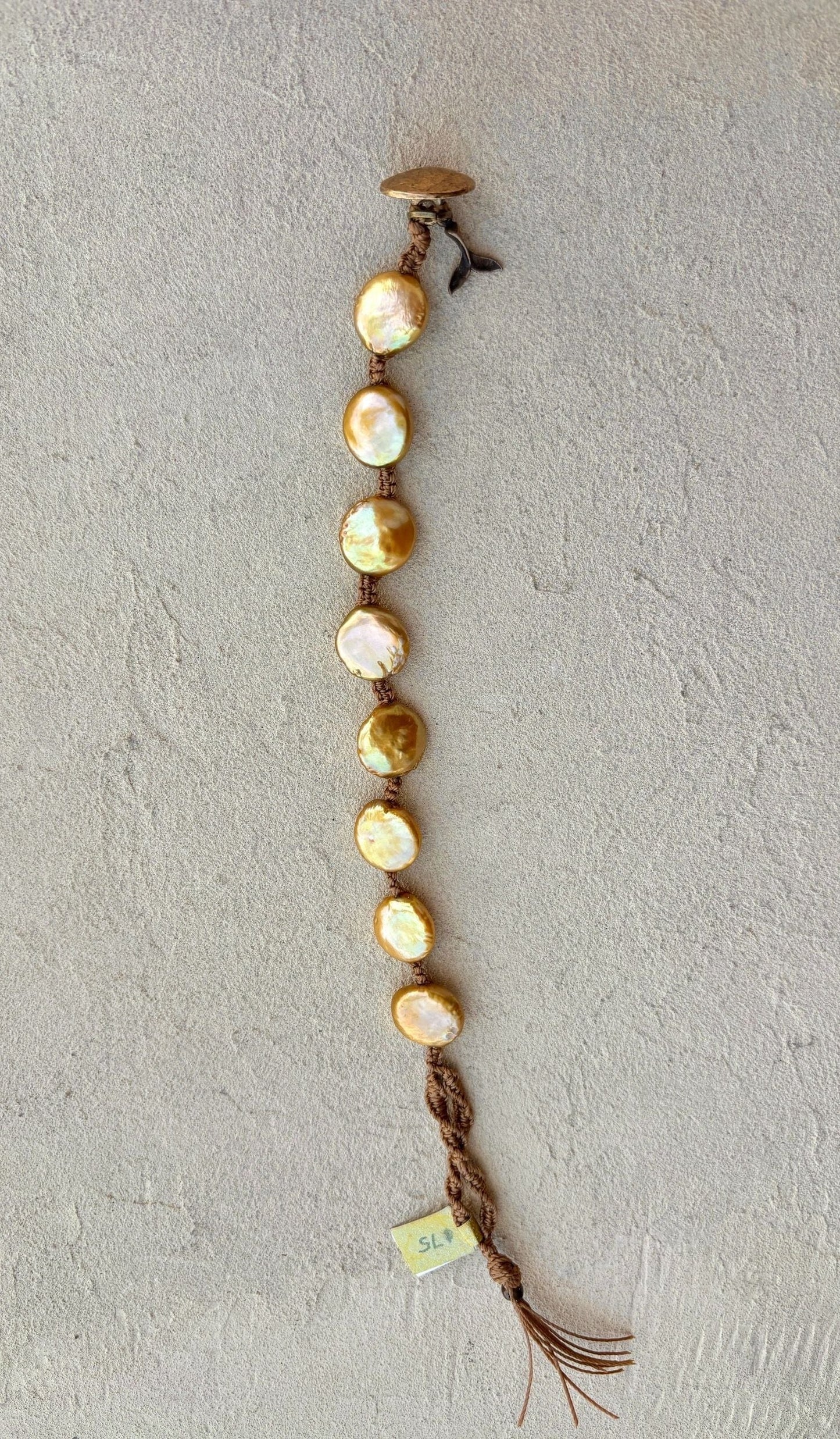 Pearl Woven Bracelets Heidi Duran Inventory Gold