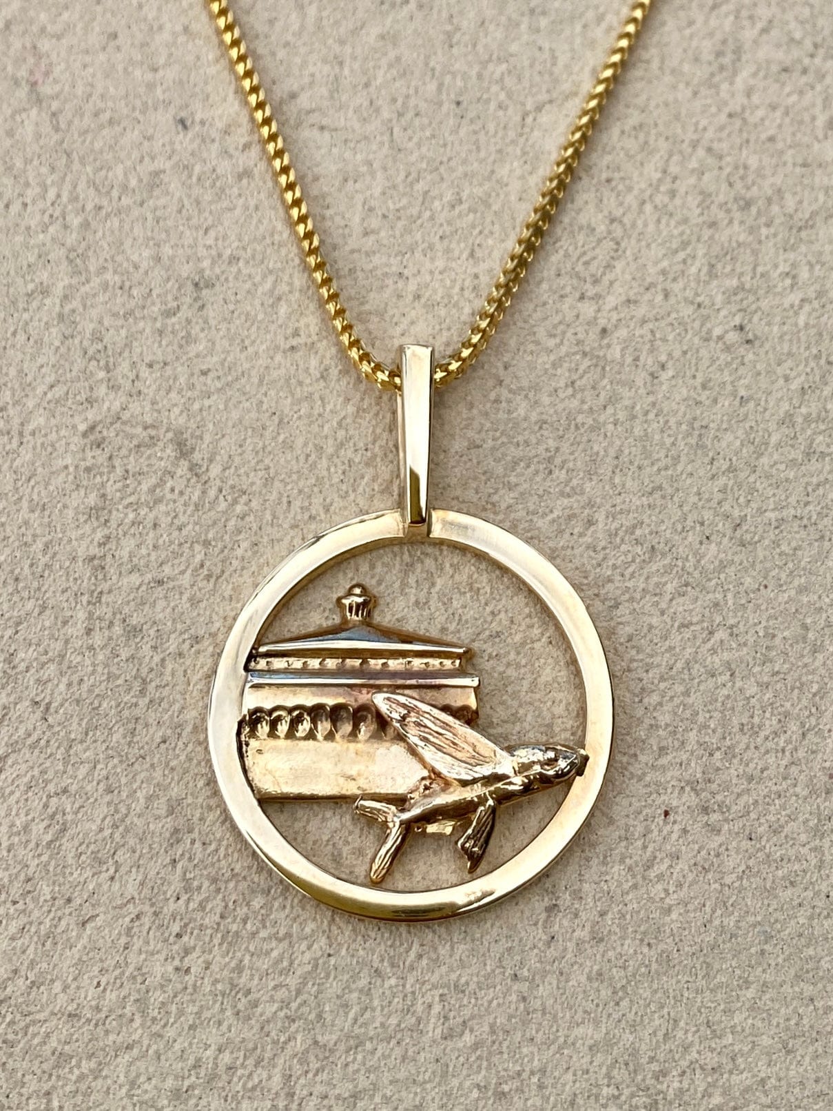 Pendant 14K Catalina Icons Michiko Consignment Casino/ Flying Fish Pendant