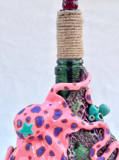 Pink & Purple Octopus Lamp by Andy Lime Andrea Forbush Consignment
