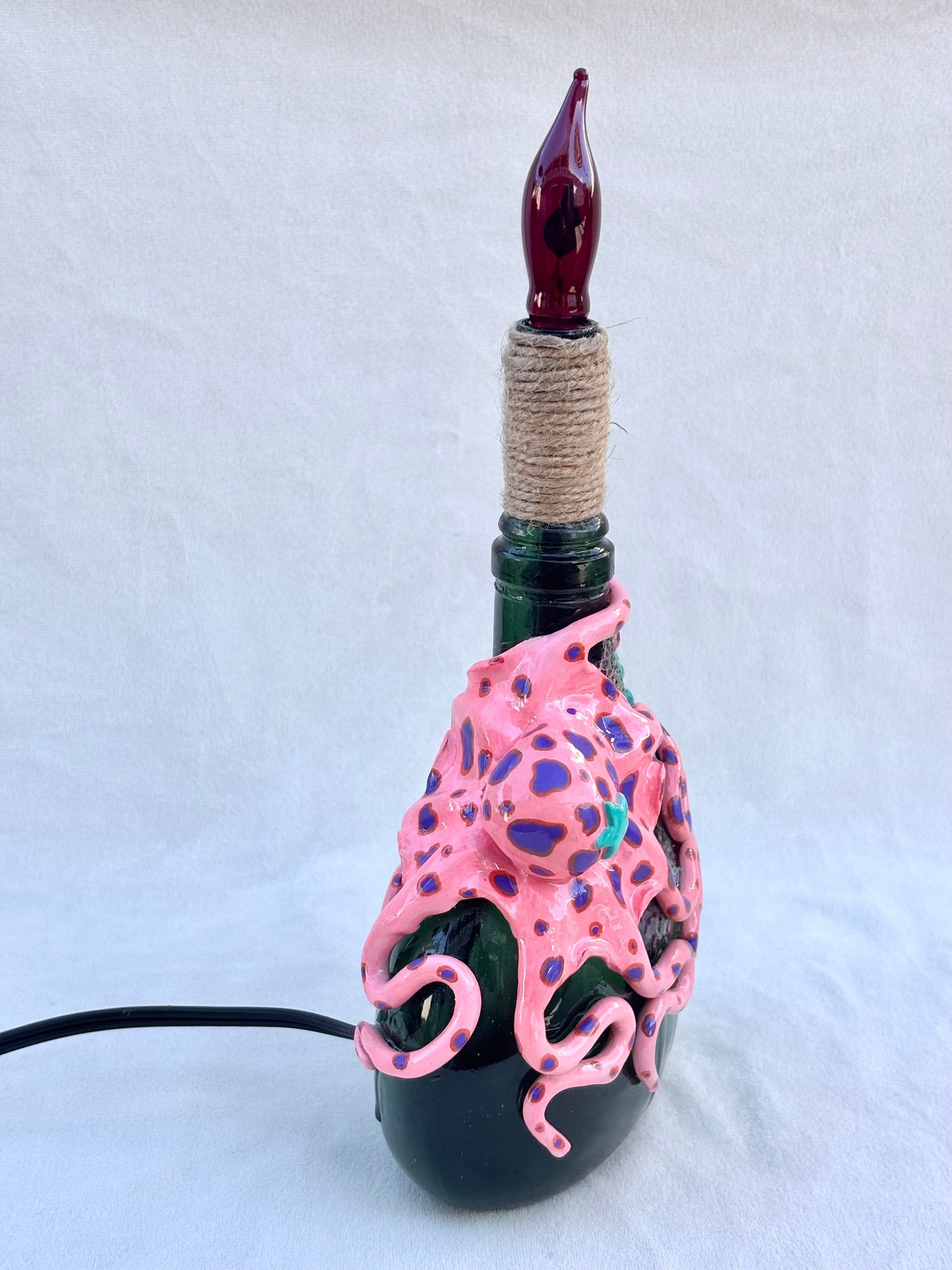 Pink & Purple Octopus Lamp by Andy Lime Andrea Forbush Consignment
