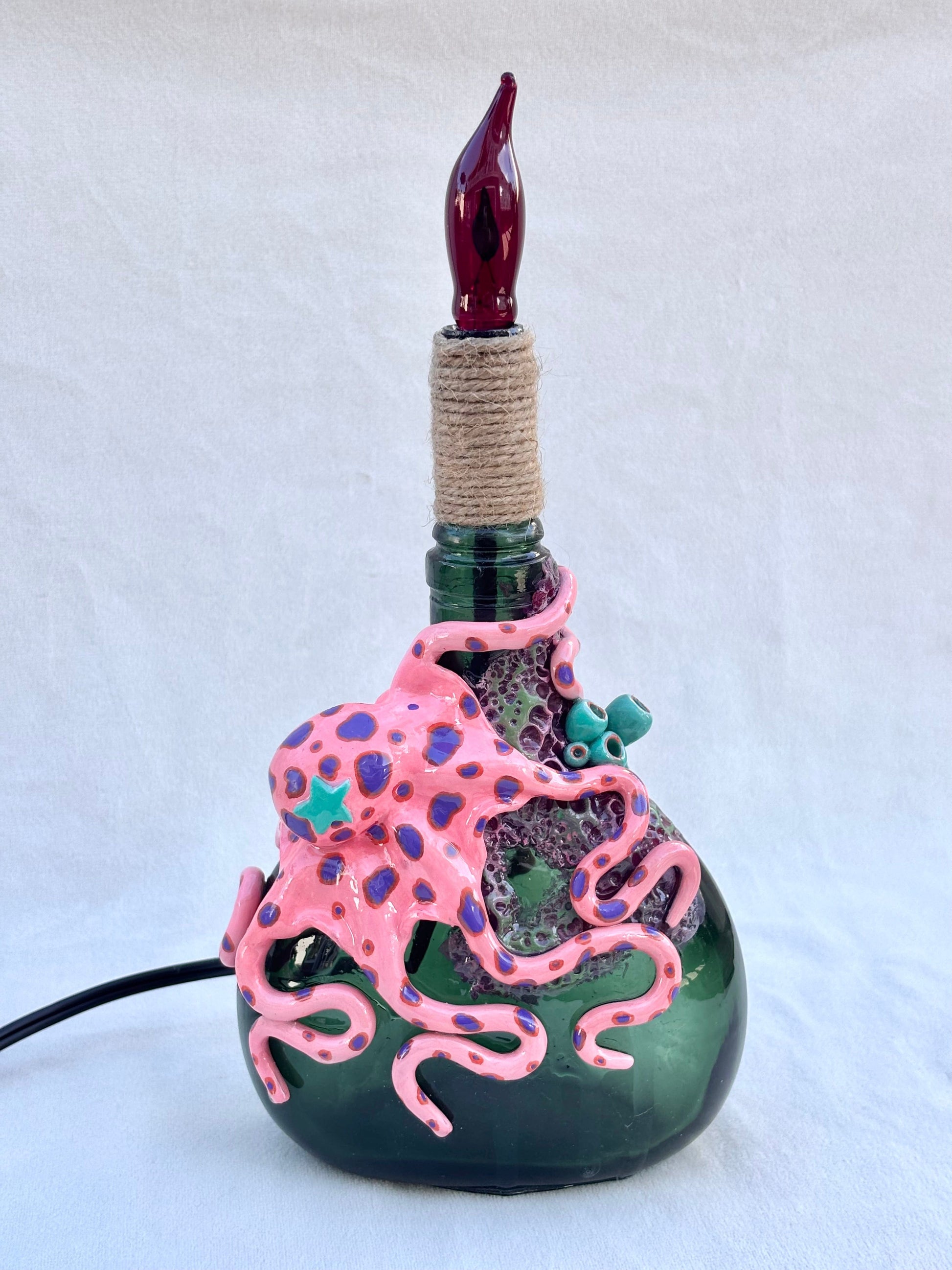 Pink & Purple Octopus Lamp by Andy Lime Andrea Forbush Consignment
