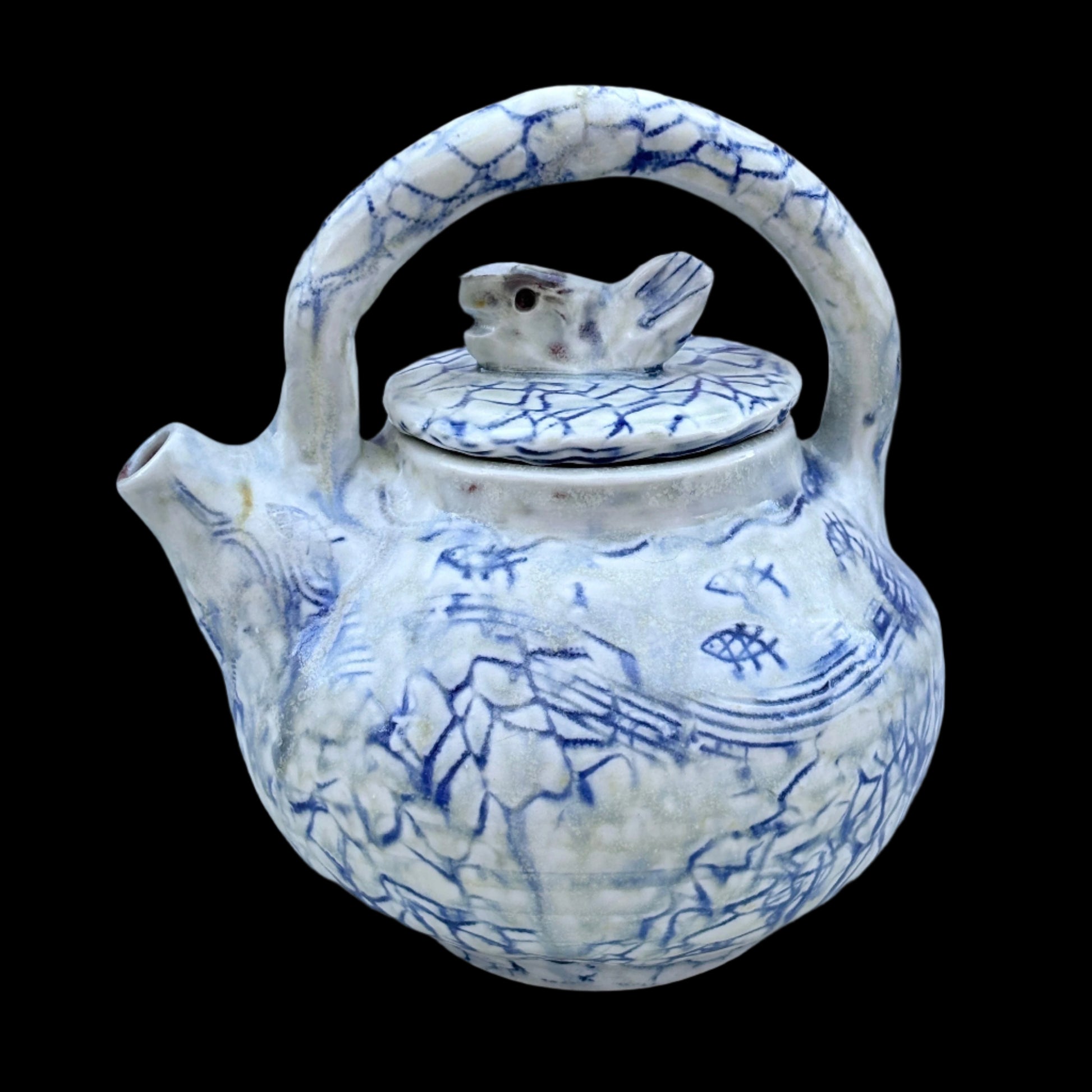 "Pisces" Teapots Juls Inventory 1. White Porcelain with Pattern