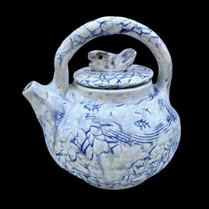 "Pisces" Teapots Juls Inventory 1. White Porcelain with Pattern