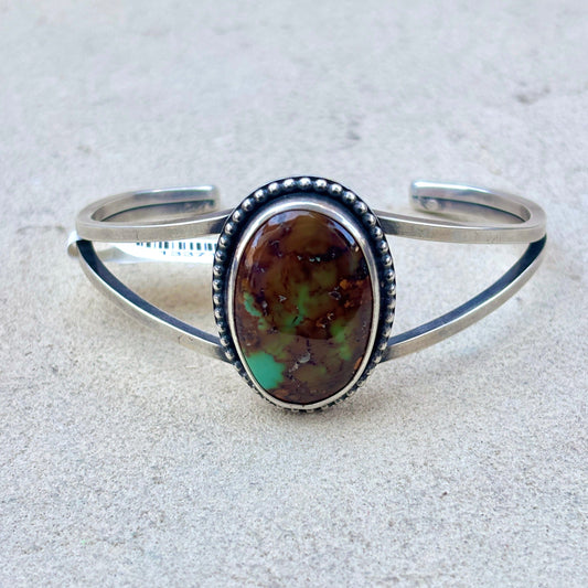 Polychrome Turquoise Sterling Cuff J. Anderson LTL Inventory