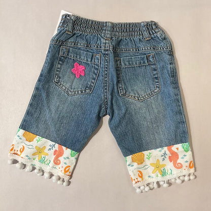 Pom Pom Seaside Denim Capris K Hawthorne Consignment