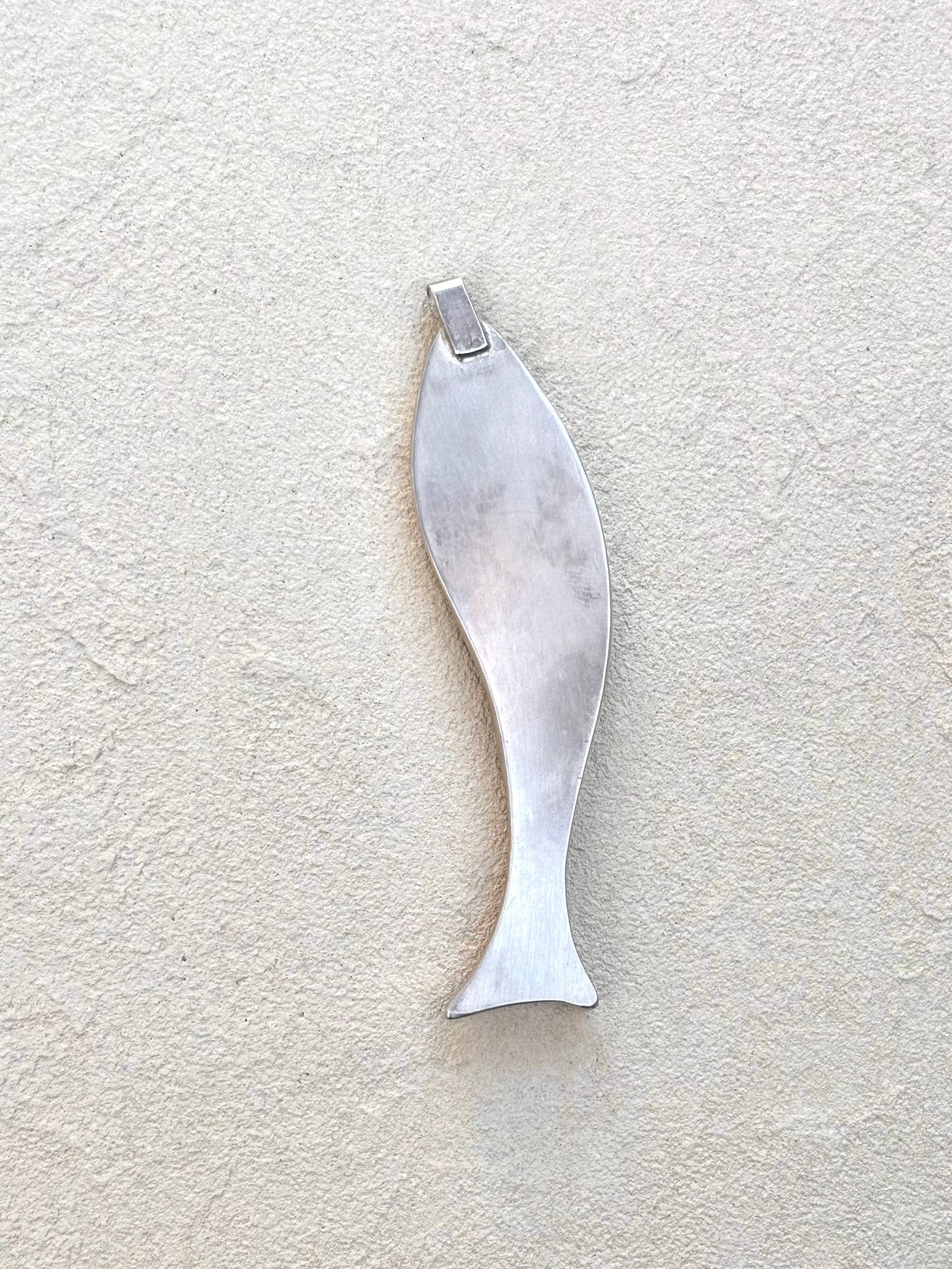 Porcelain Blue Fish - Sterling Pendant TERRY W. Consignment