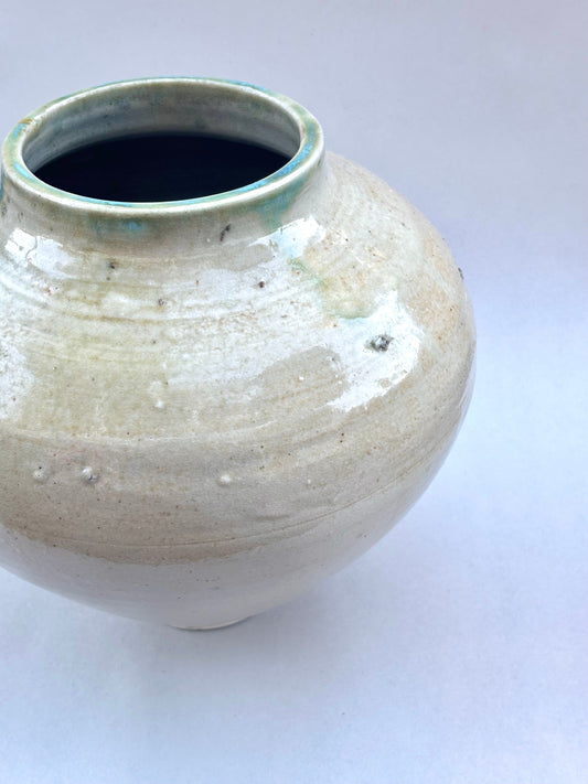 Porcelain Hand Thrown Fish Vintage Jar - Wood Fired Juls Inventory