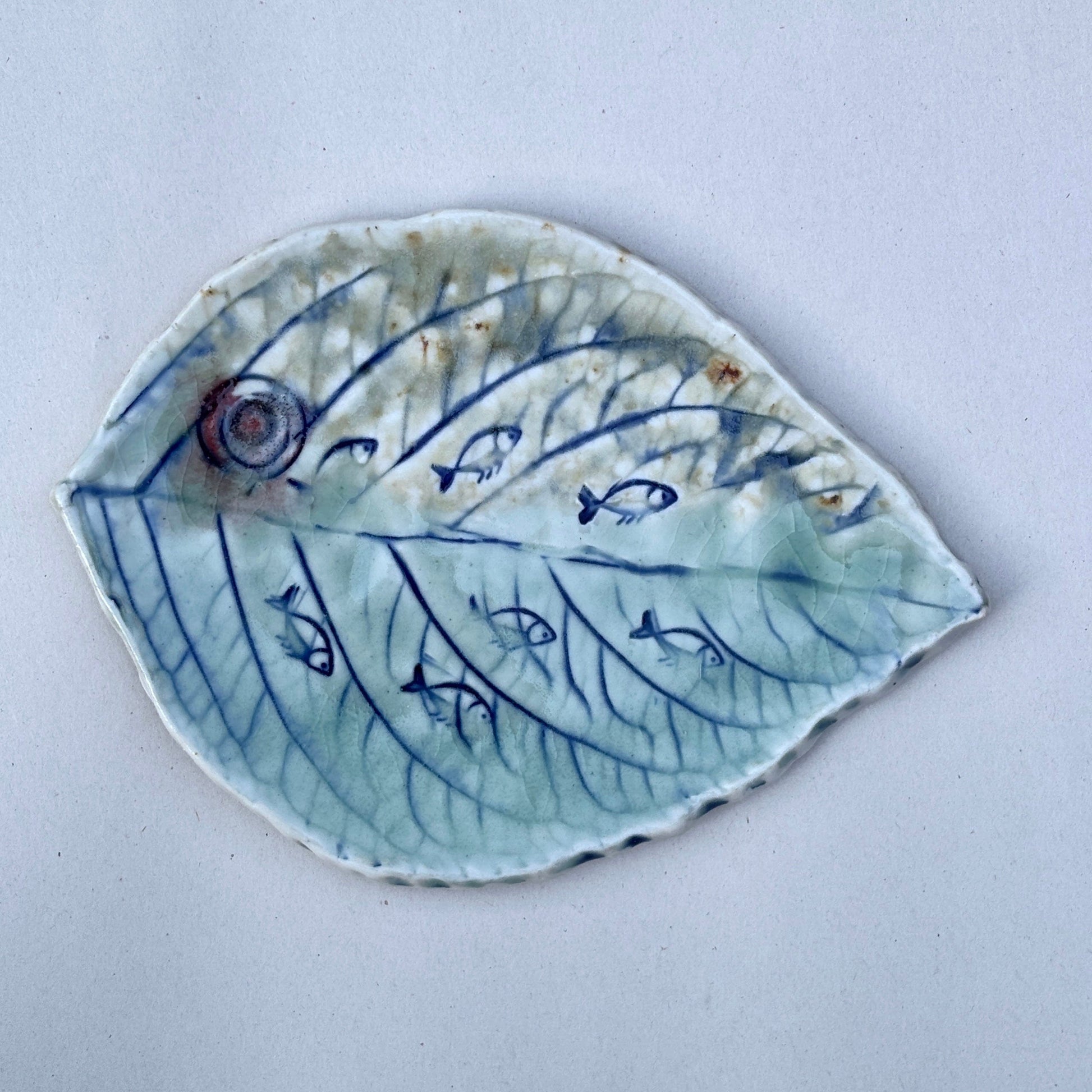 Porcelain Leaf Dish - Pisces Juls Inventory Flat Small