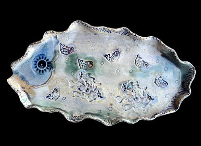 Porcelain Leaping Fish School Trays Juls Inventory
