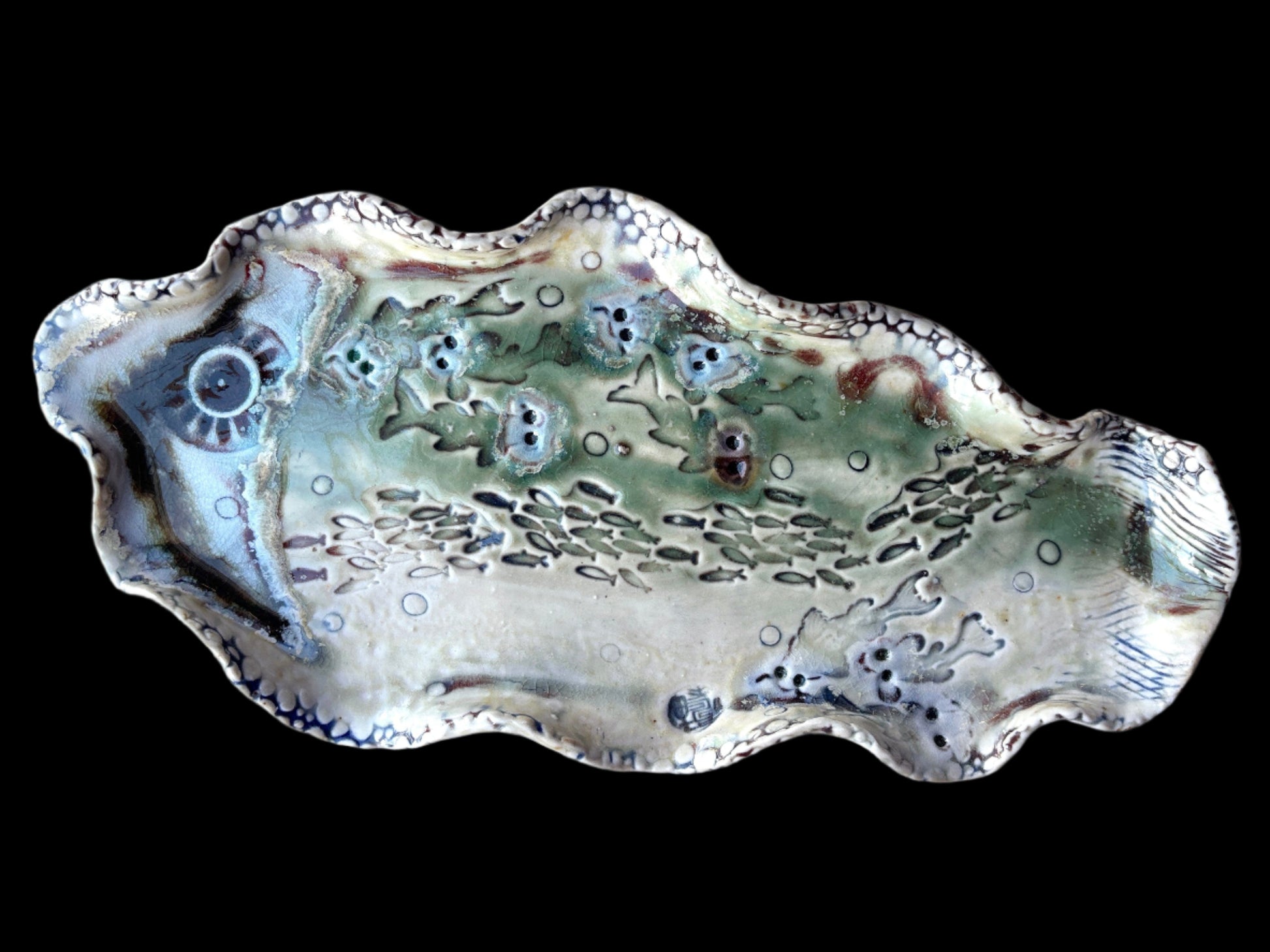 Porcelain Leaping Fish School Trays Juls Inventory