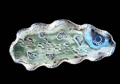 Porcelain Leaping Fish School Trays Juls Inventory