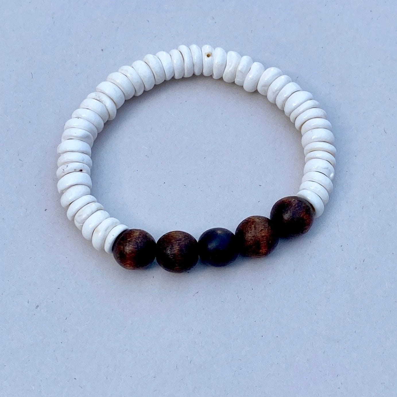 Puka Shell Bracelets - Hand Strung by Nikki Nikki Consignment #6: Puka and Wooden Beads