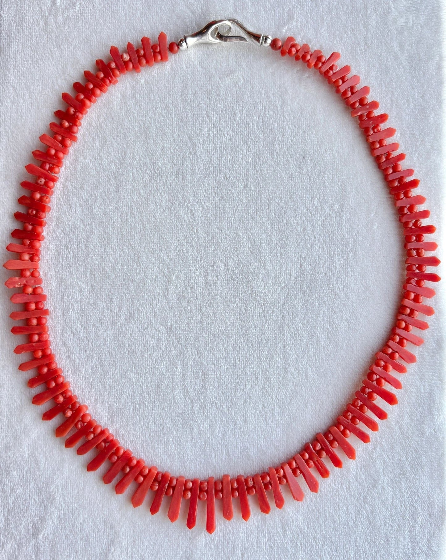 Red Coral Polished Necklace Michiko Consignment