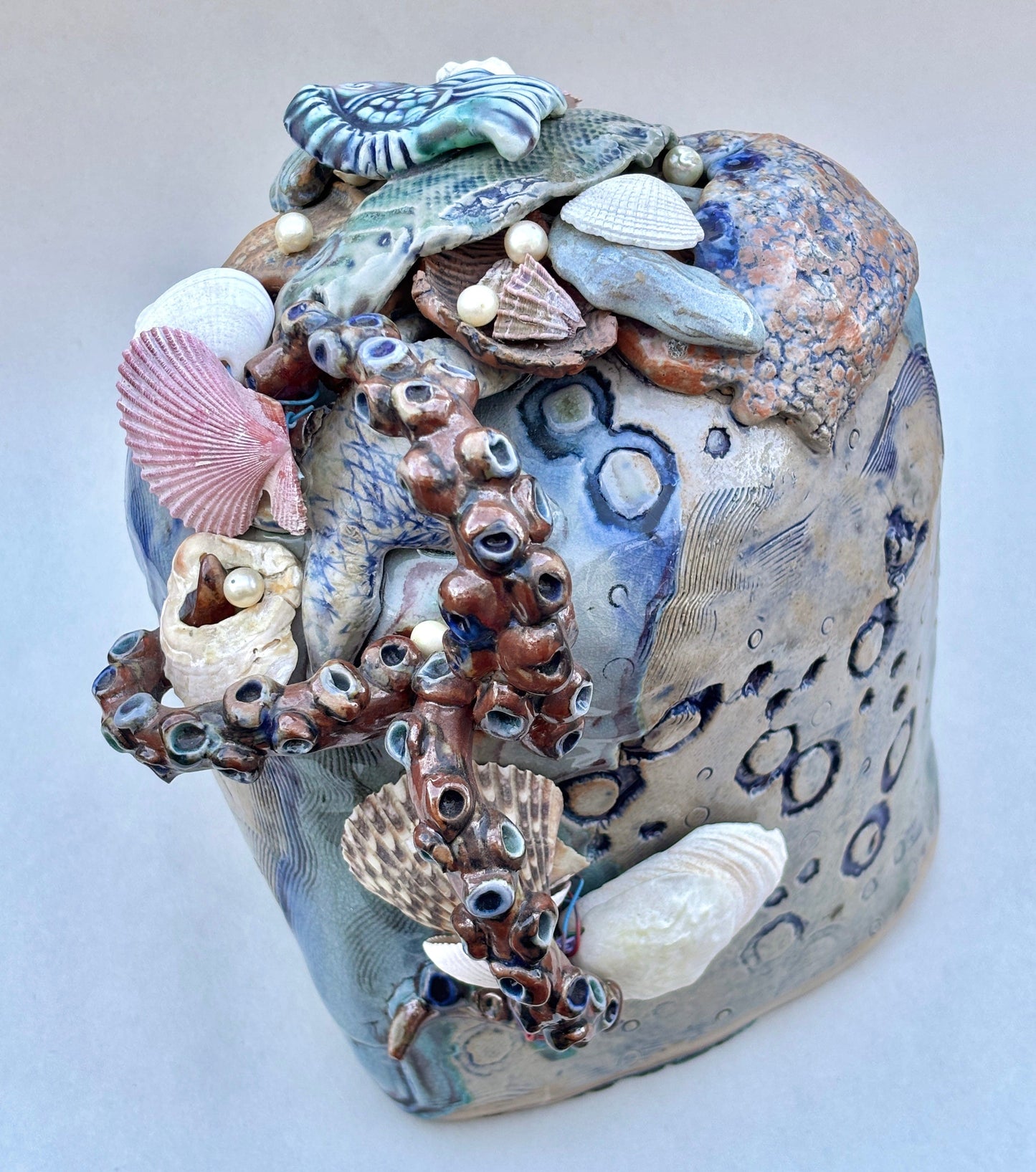 "Rock Reef II" Hand Built Ceramic Sculpture Juls Consignment