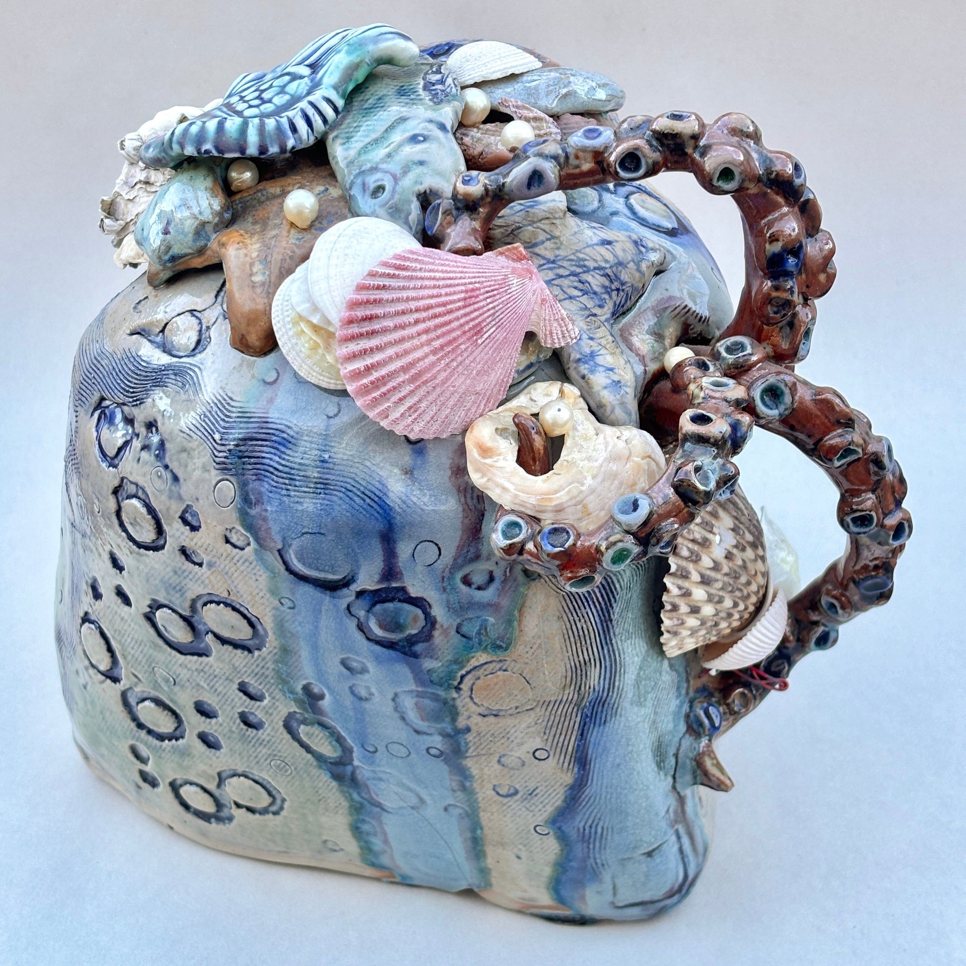 "Rock Reef II" Hand Built Ceramic Sculpture Juls Consignment