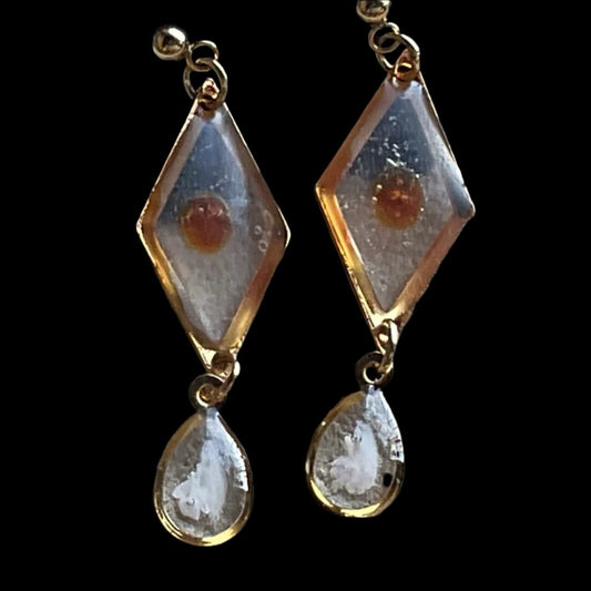 Salmon Roe and Otolith Earrings Magdalena Consignment