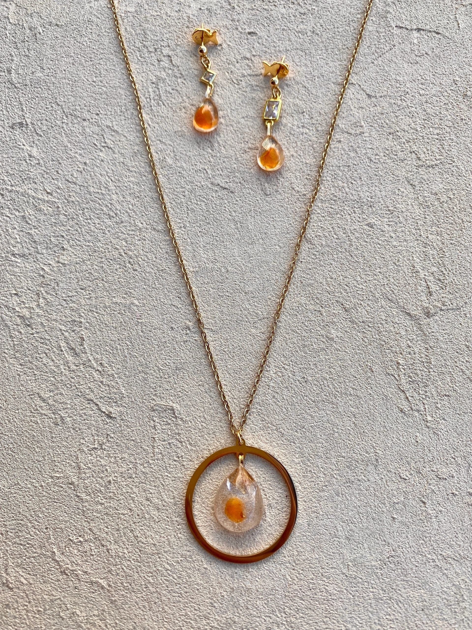 Salmon Roe Earring and Pendant Mix and Match Magdalena Consignment Earrings + Pendant (SET)