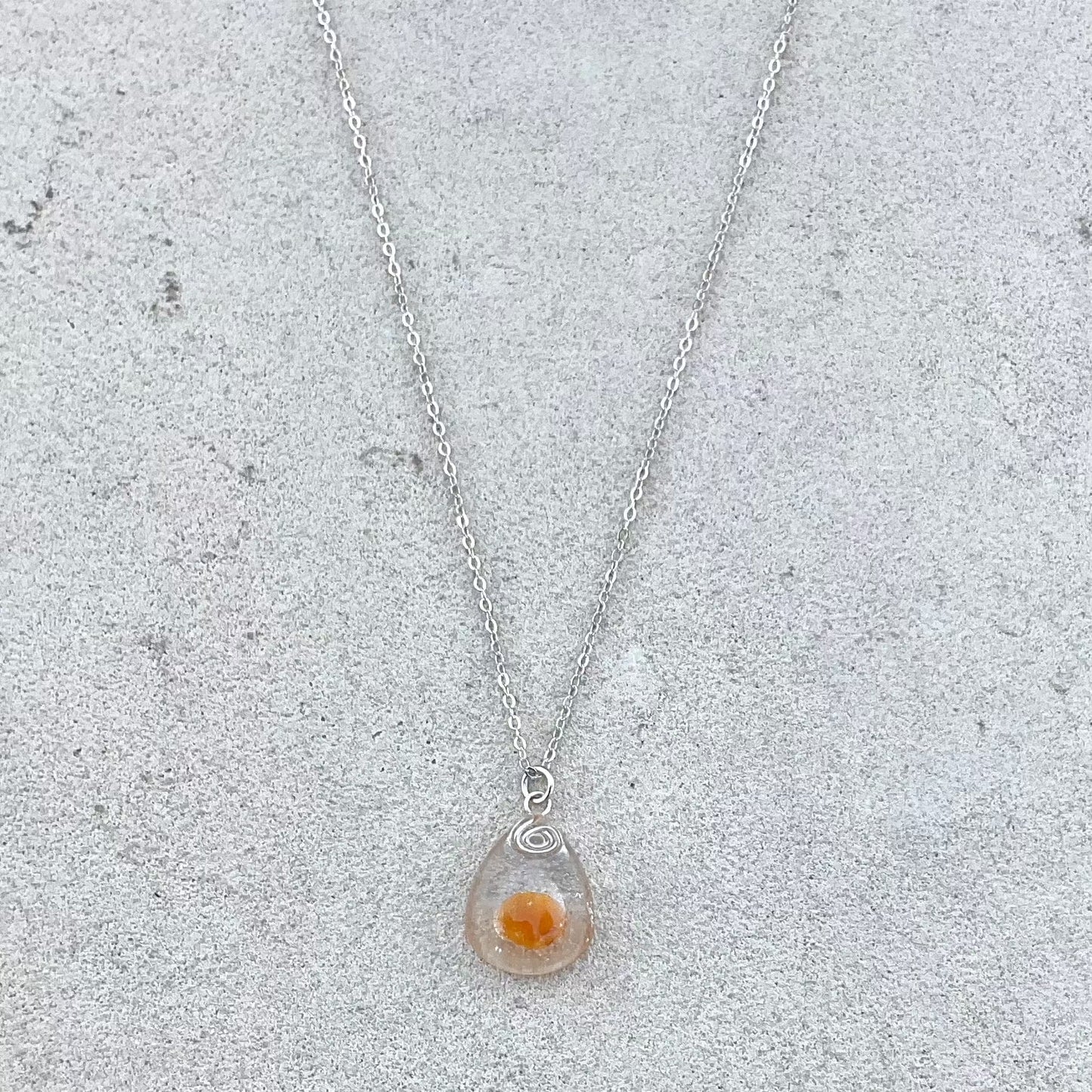 Salmon Roe Resin Necklaces Magdalena Consignment Single Drop Pendant