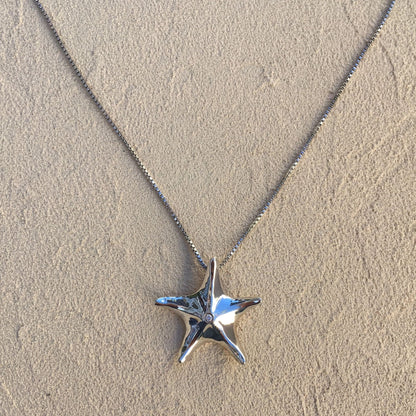 Sea Star Pendant With Diamond Michiko Consignment Sterling Silver Pendant: Medium Sea Star