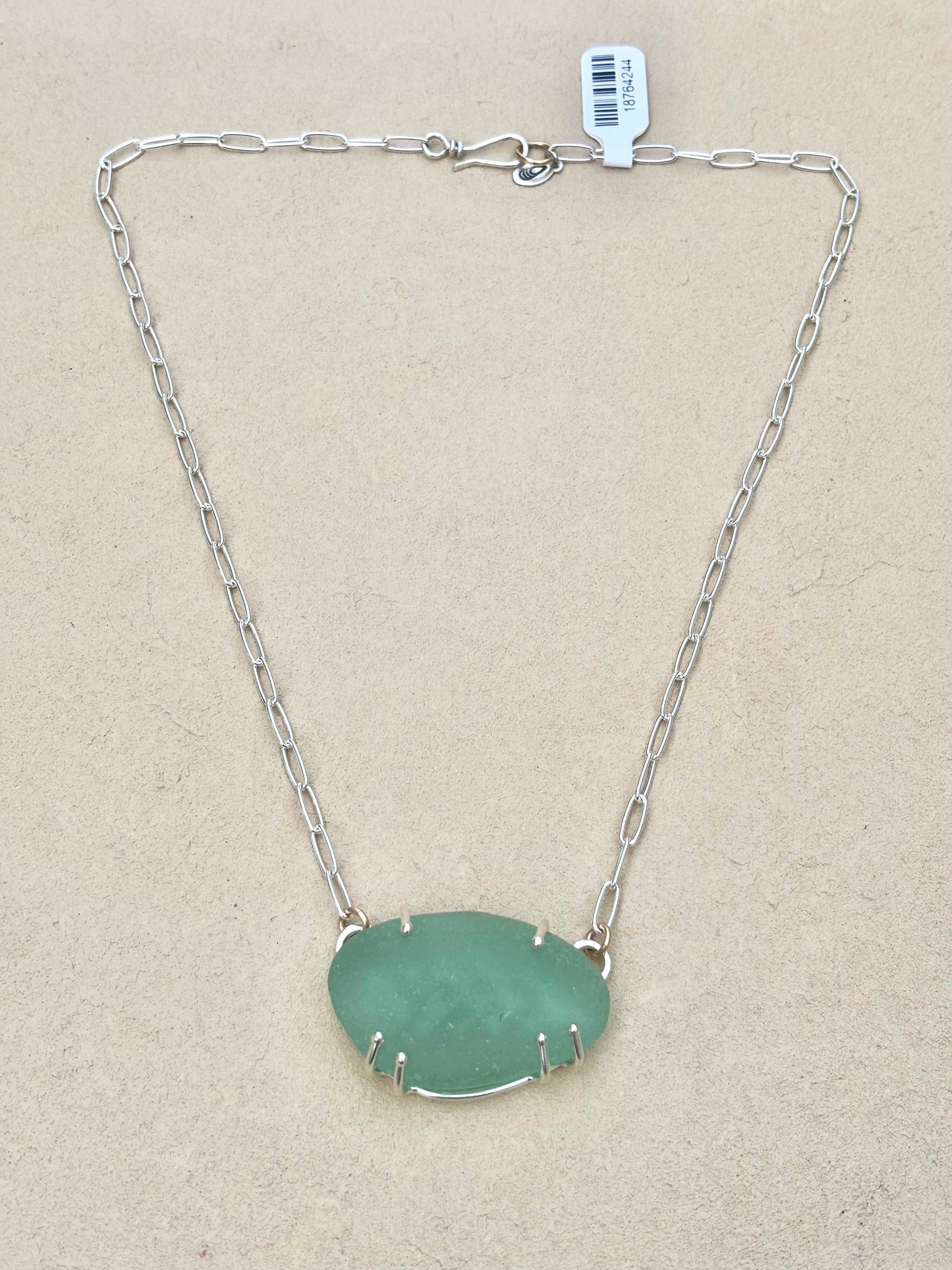 Seaweed Sea Glass Sterling Necklace J. Anderson LTL Inventory