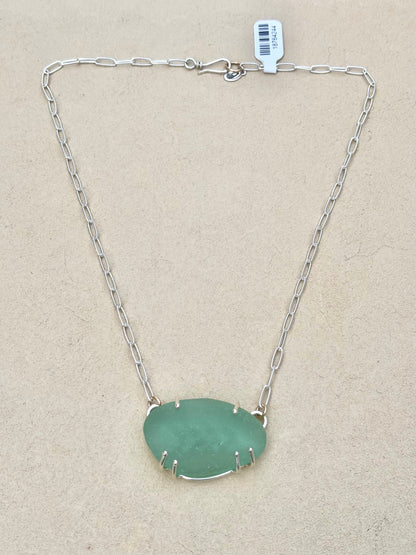 Seaweed Sea Glass Sterling Necklace J. Anderson LTL Inventory