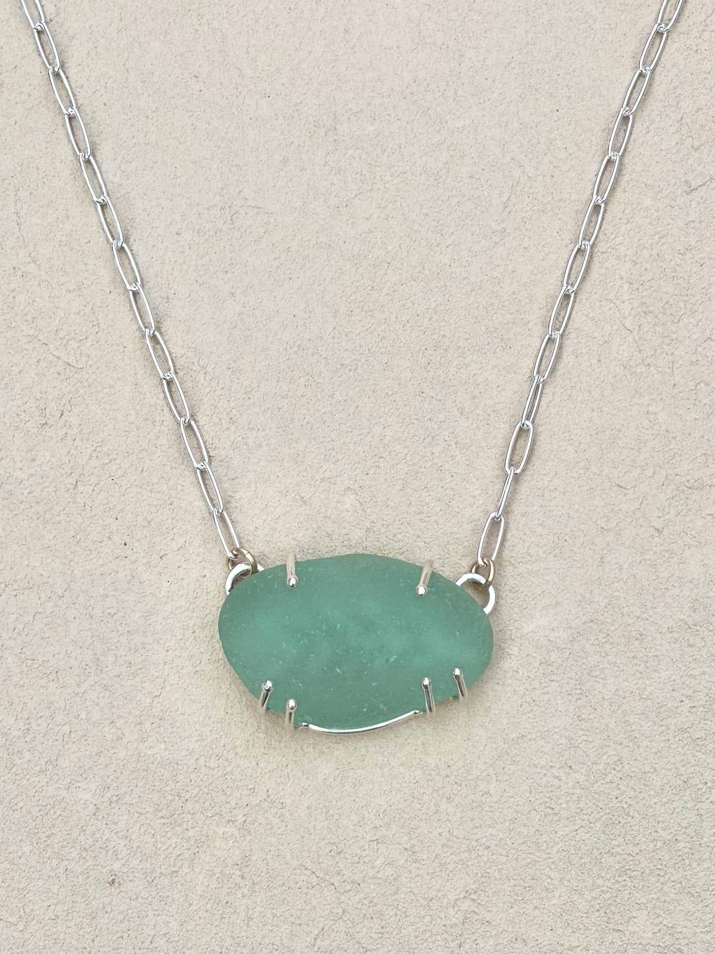 Seaweed Sea Glass Sterling Necklace J. Anderson LTL Inventory