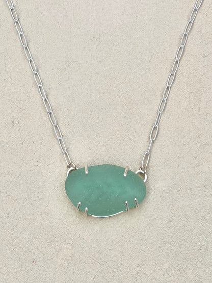 Seaweed Sea Glass Sterling Necklace J. Anderson LTL Inventory