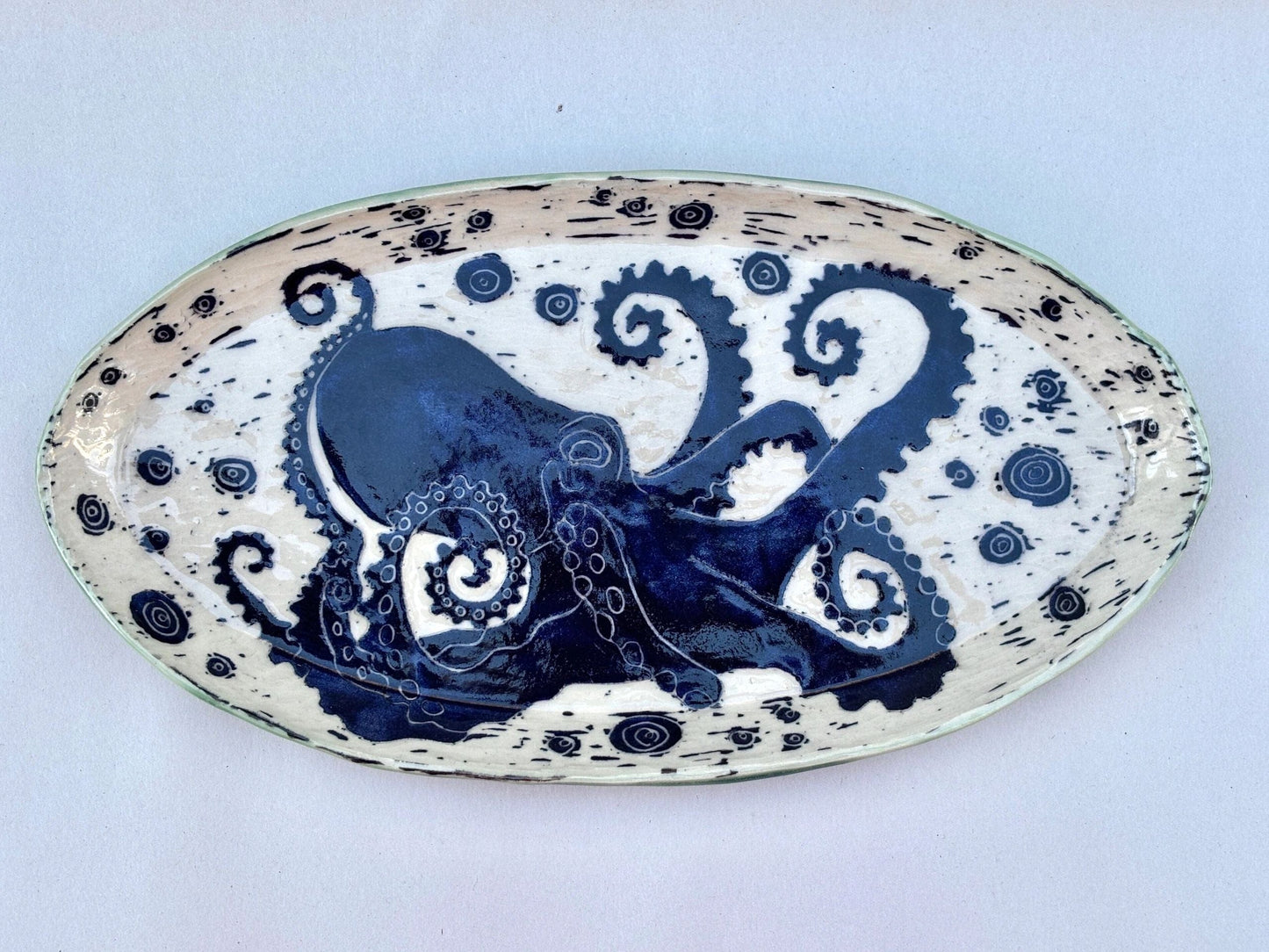 Sgraffito Octopus Plates Heidi Duran Inventory