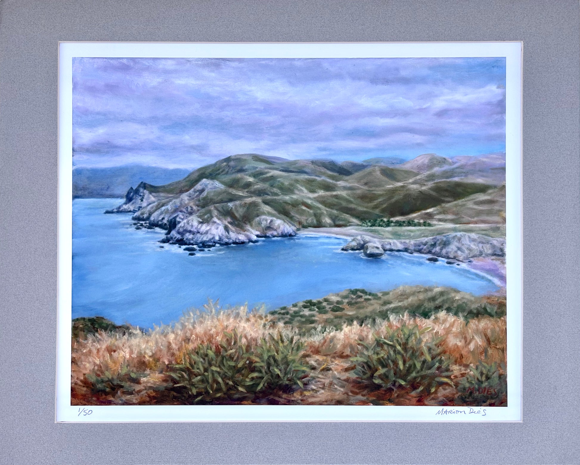 "Shark Harbor" Giclee Print of Original Oil Painting - Limited Edition of 50 Marion Dies Consignment