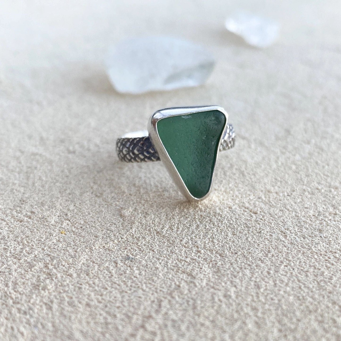 "Siren" Sea Glass Ring Low Tide (CJA_) Consignment