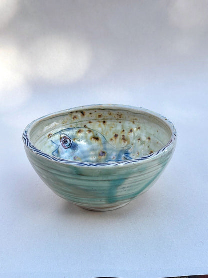 Small Ceramic Bowls- Single Fish Juls Inventory #1 : 4.75" X 25"