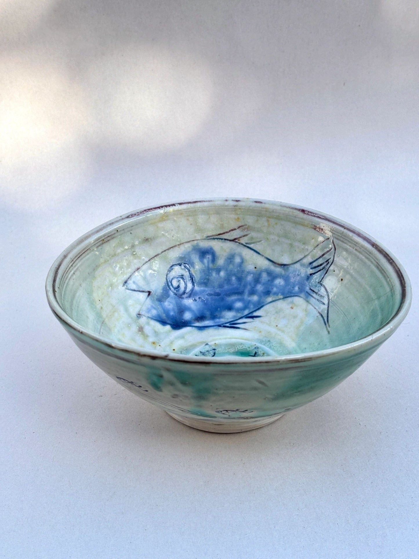 Small Ceramic Bowls- Single Fish Juls Inventory # 3 : 6"  X 2.75"