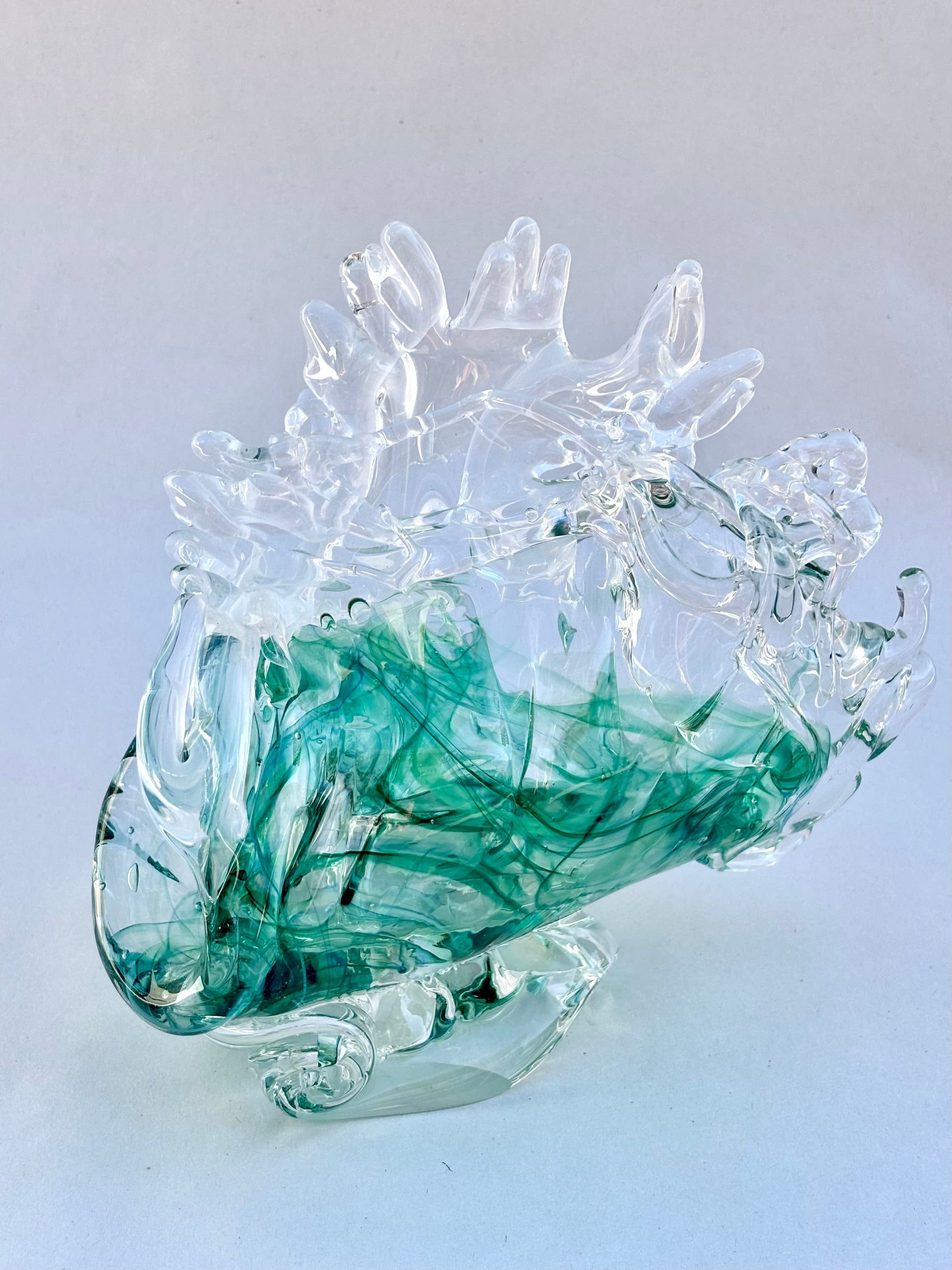 Small Hand Blown Glass "Wave" Mariah A. Conner Consignment