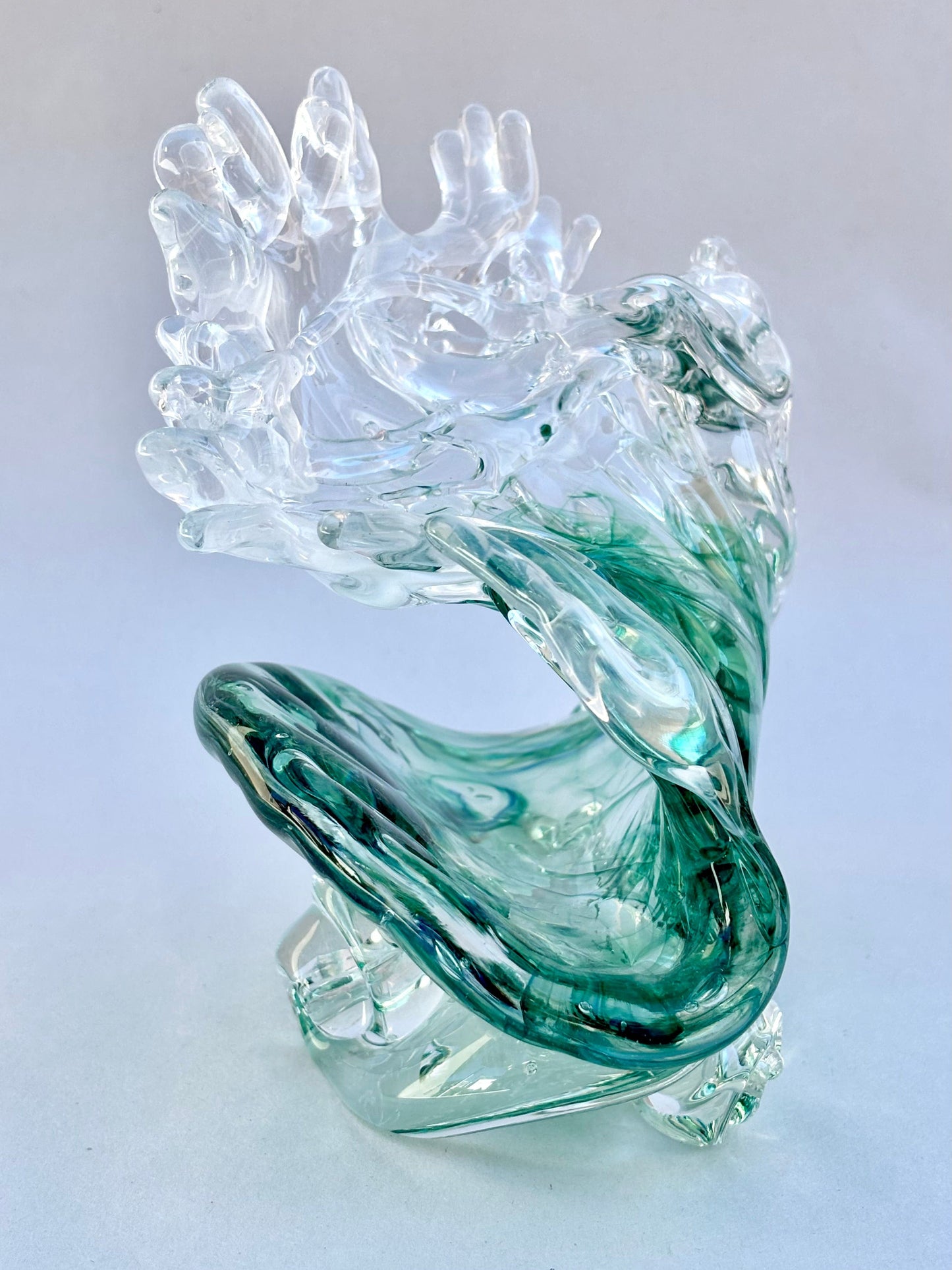 Small Hand Blown Glass "Wave" Mariah A. Conner Consignment