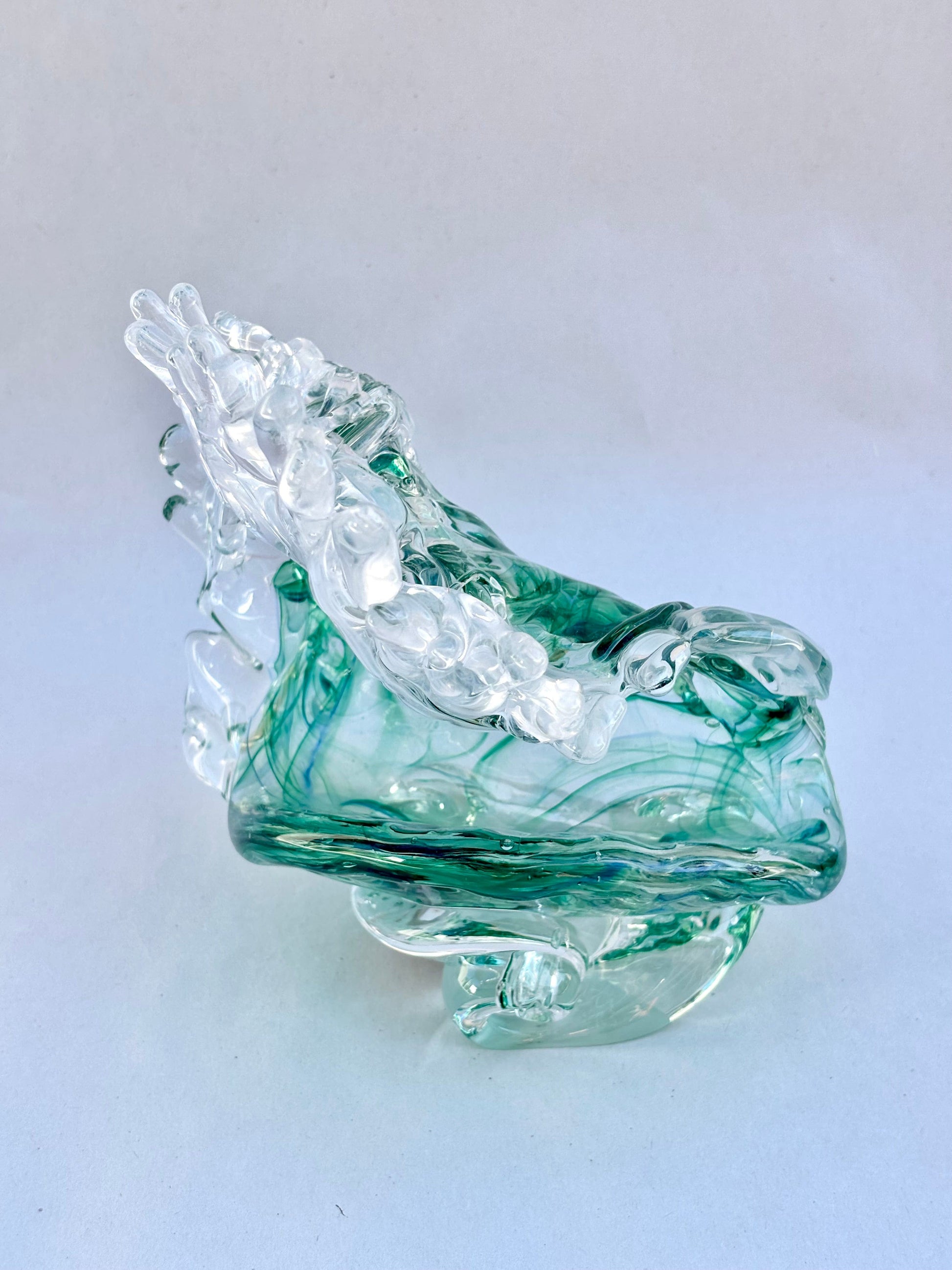Small Hand Blown Glass "Wave" Mariah A. Conner Consignment