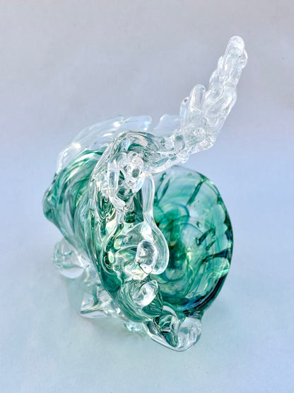Small Hand Blown Glass "Wave" Mariah A. Conner Consignment
