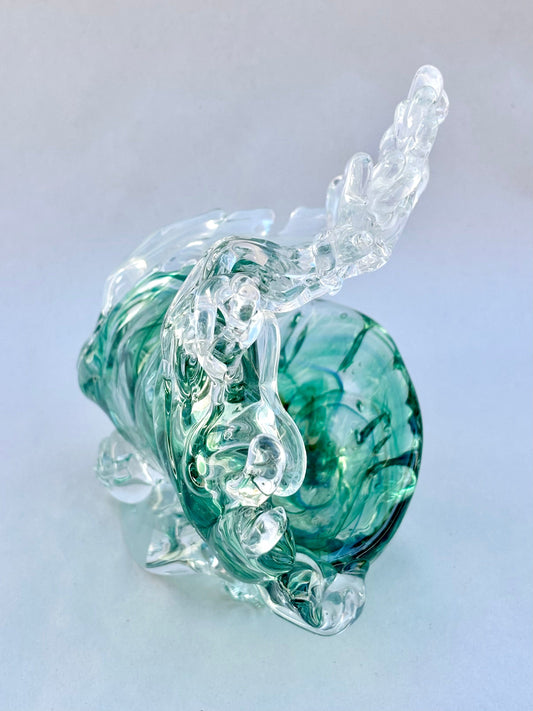 Small Hand Blown Glass "Wave" Mariah A. Conner Consignment
