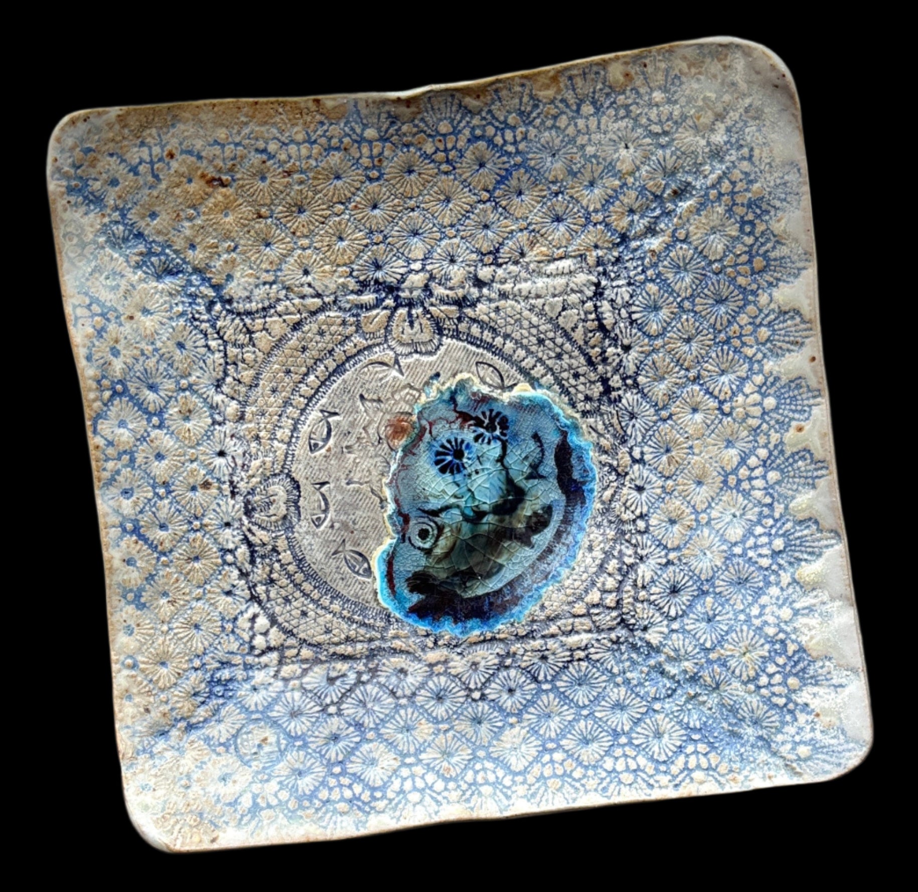 Square Lace Day-of-the-Dead Wall Plate Juls Inventory