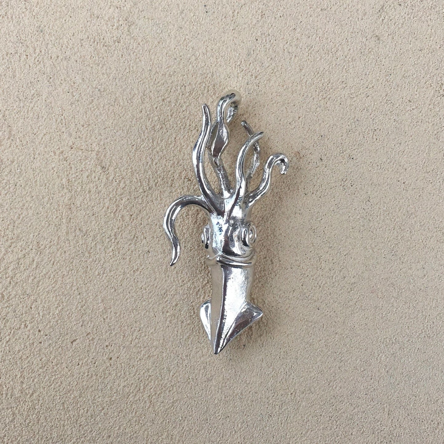 Squid Pendant Michiko Consignment Sterling Large Squid