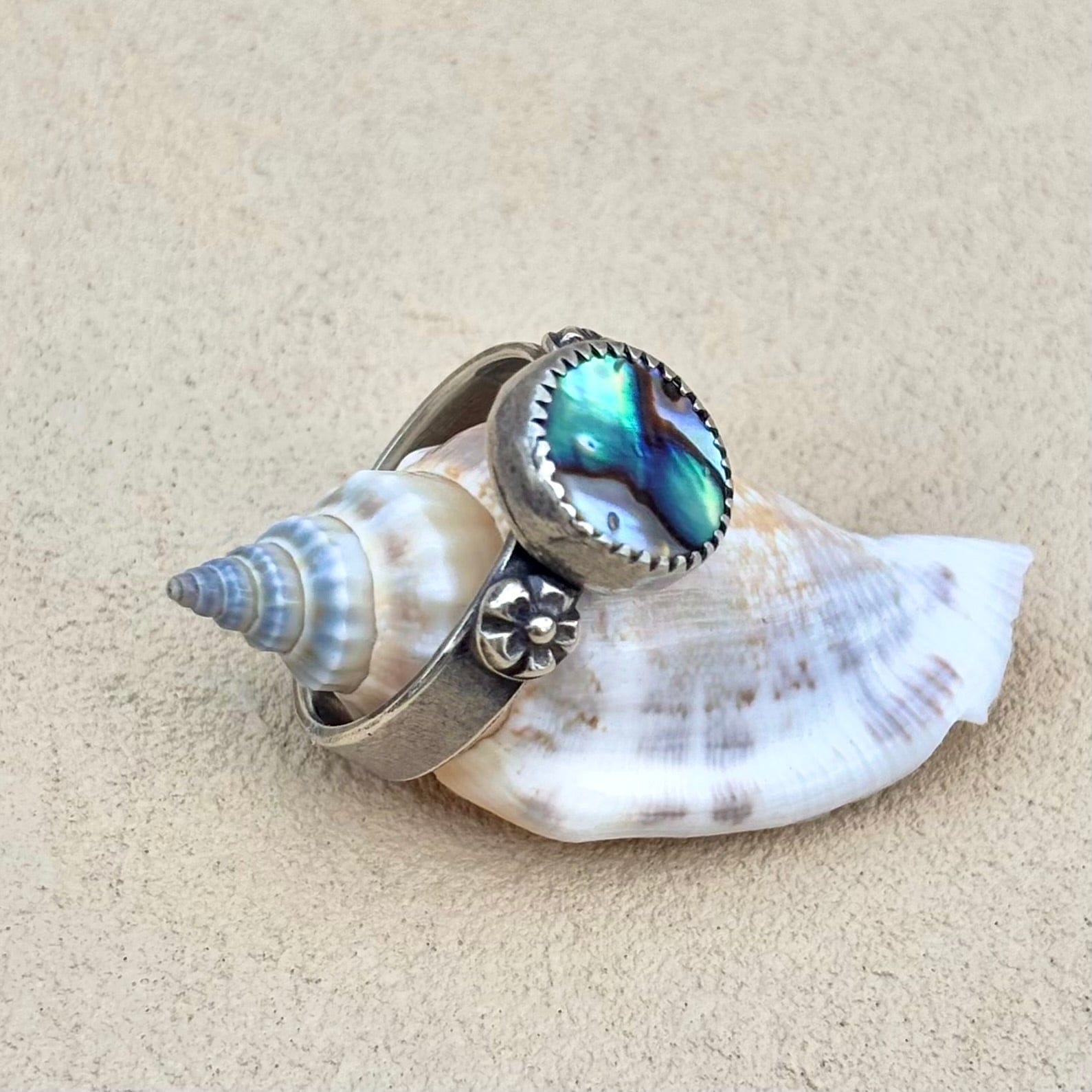 Sterling Abalone Blossom Ring J. Anderson LTL Inventory