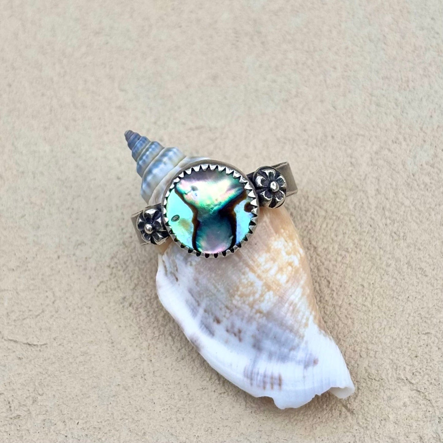 Sterling Abalone Blossom Ring J. Anderson LTL Inventory