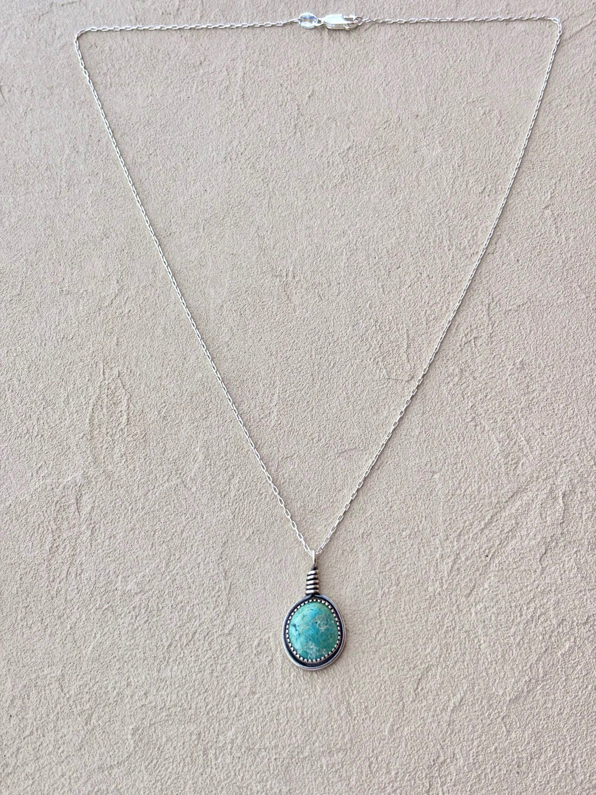 Sterling Nautical Knot Turquoise Pendant/Necklace J. Anderson LTL Inventory